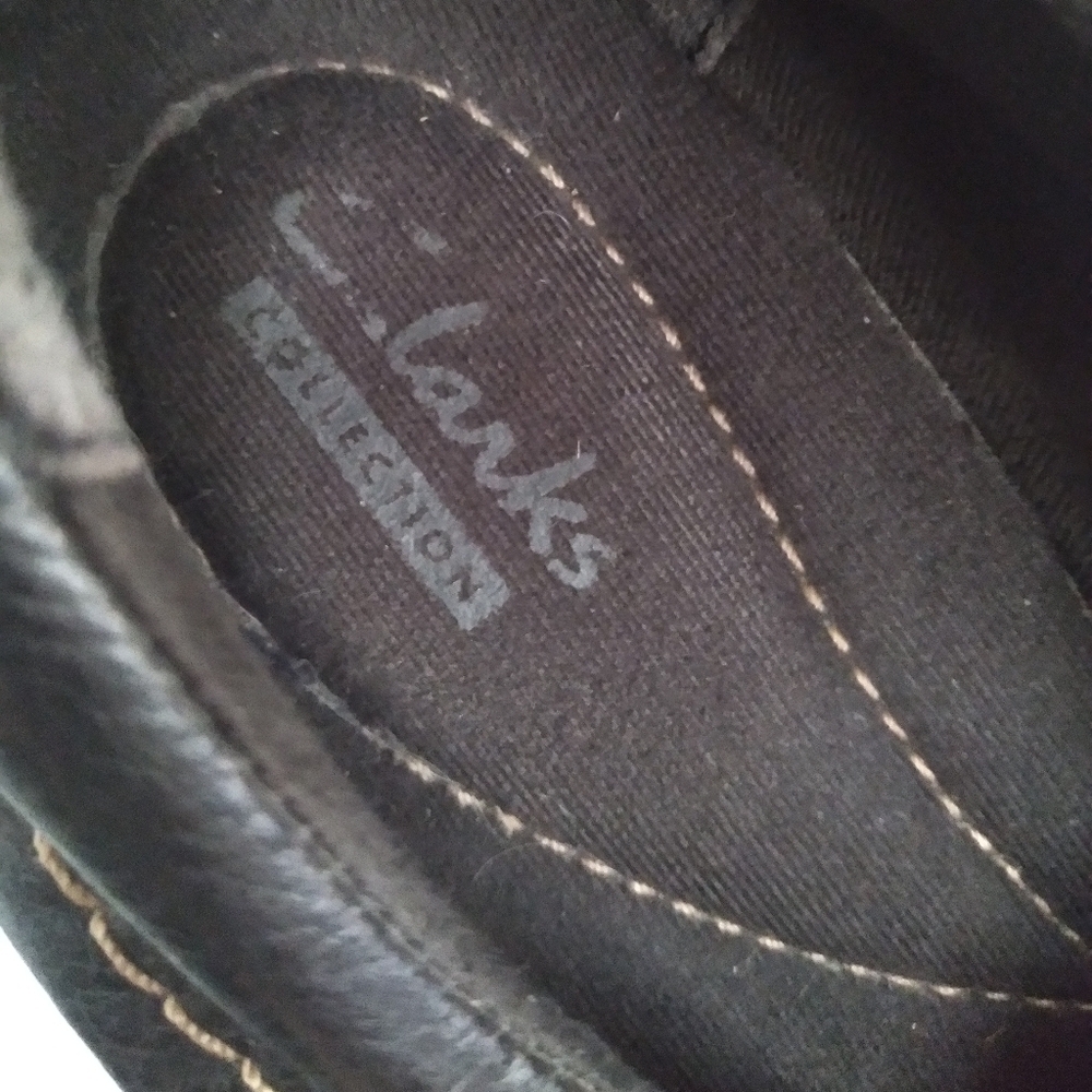 Clarks Ashland Black Leather Loop Split Toe Loafe… - image 10